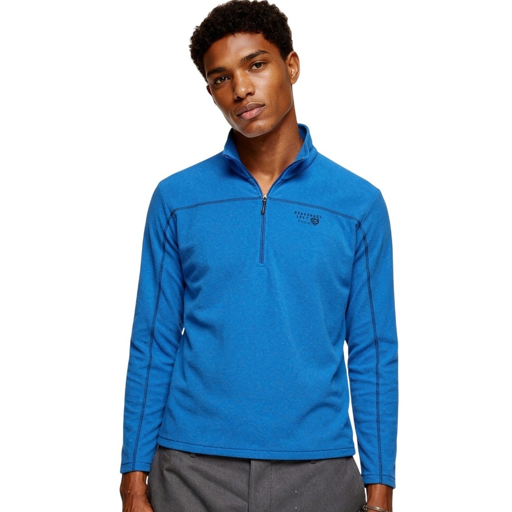 Mountain Hardwear Fleece Top Men's‎ Size Large Blue Microchill 2.0 Quarter Zip